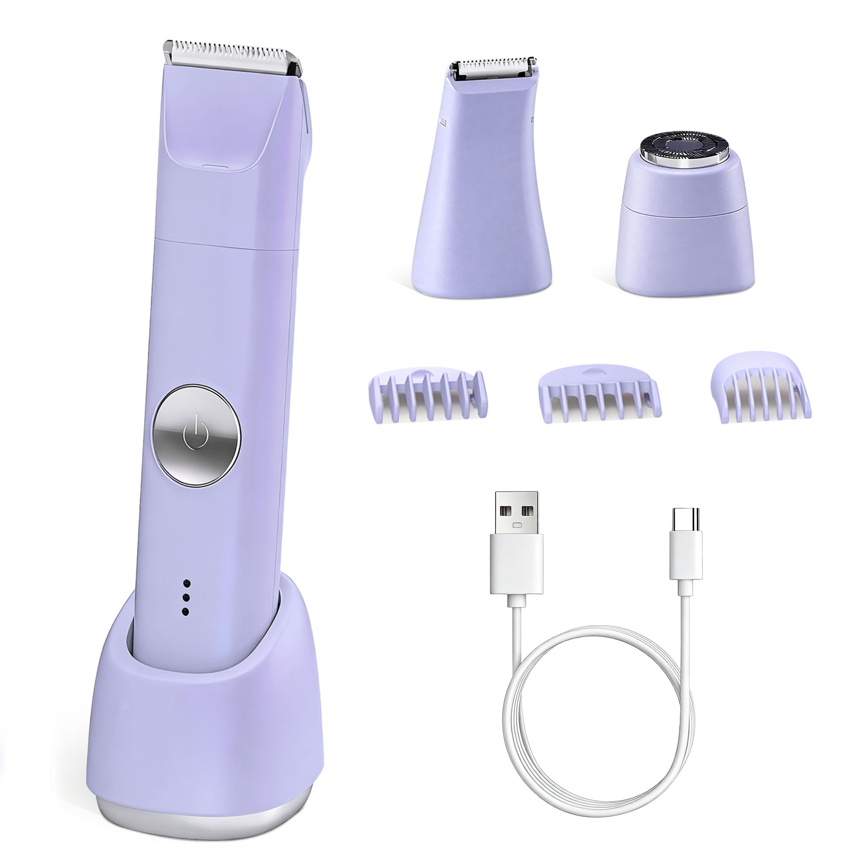3-in-1 Electric Shaver for Women with Ceramic Blade, Wet/Dry Use