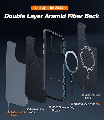 Miniatura 2 de TORRAS Funda MegaMag Shield mejorada 2023 diseñada para iPhone 14 Pro Max probada en caídas de grado militar compatible con MagSafe para iPhone 14