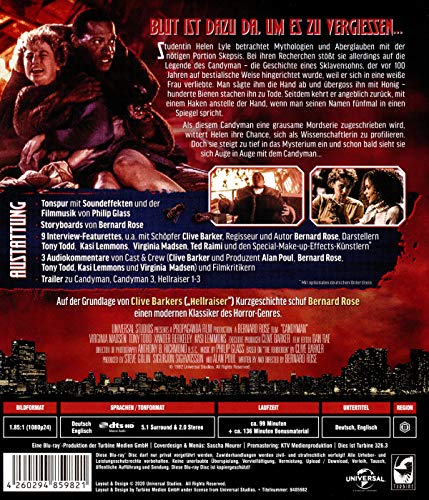Candyman's Fluch Unrated Blu-ray edición especial de cine de terror clásico slasher 3