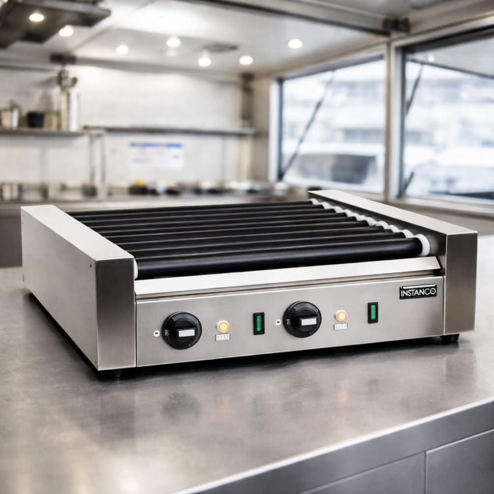 I-ROL.10T Opiekacz Rolkowy | 10 Rolek, Powierzchnia Teflonowa, Dwie Strefy Grzewcze, 50-300°C, 1,5 kW