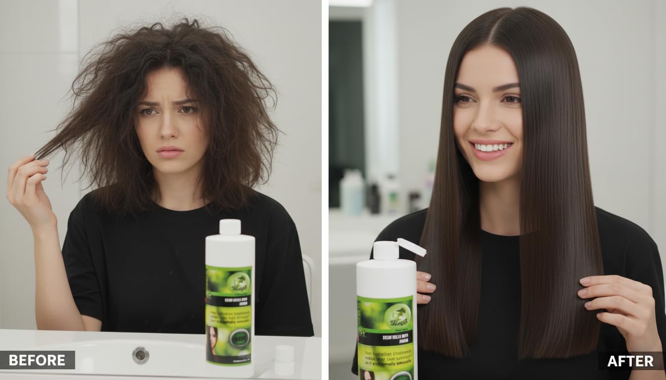 Cirugia Capilar De Celulas Madres De Manzana Con Argan (32 oz + Shampoo) Alisado Perfecto Y natural. Argan Oil Brazilian Keratin Deep Regeneration, Frizz Control Stem Cell Hair Smoothing Treatment