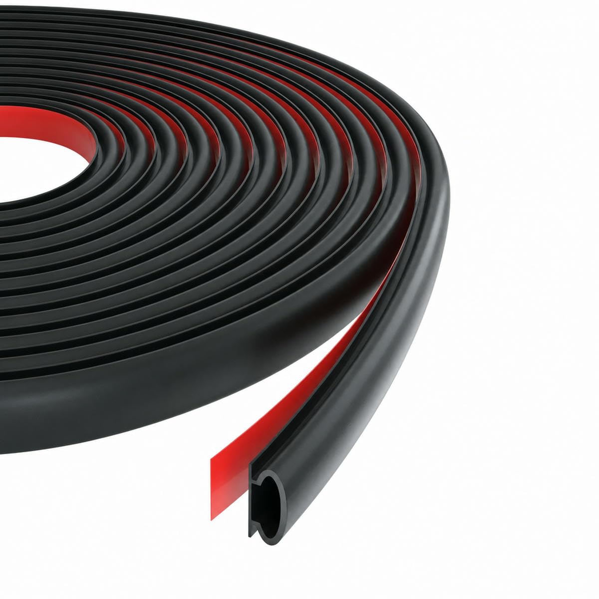 1 roll Length of 6M Rubber Weather Stripping Seal Strip for Doors/, Waterproof Self-Adhesive Weatherstrip Soundproofing-black-6mm-10mm-6M