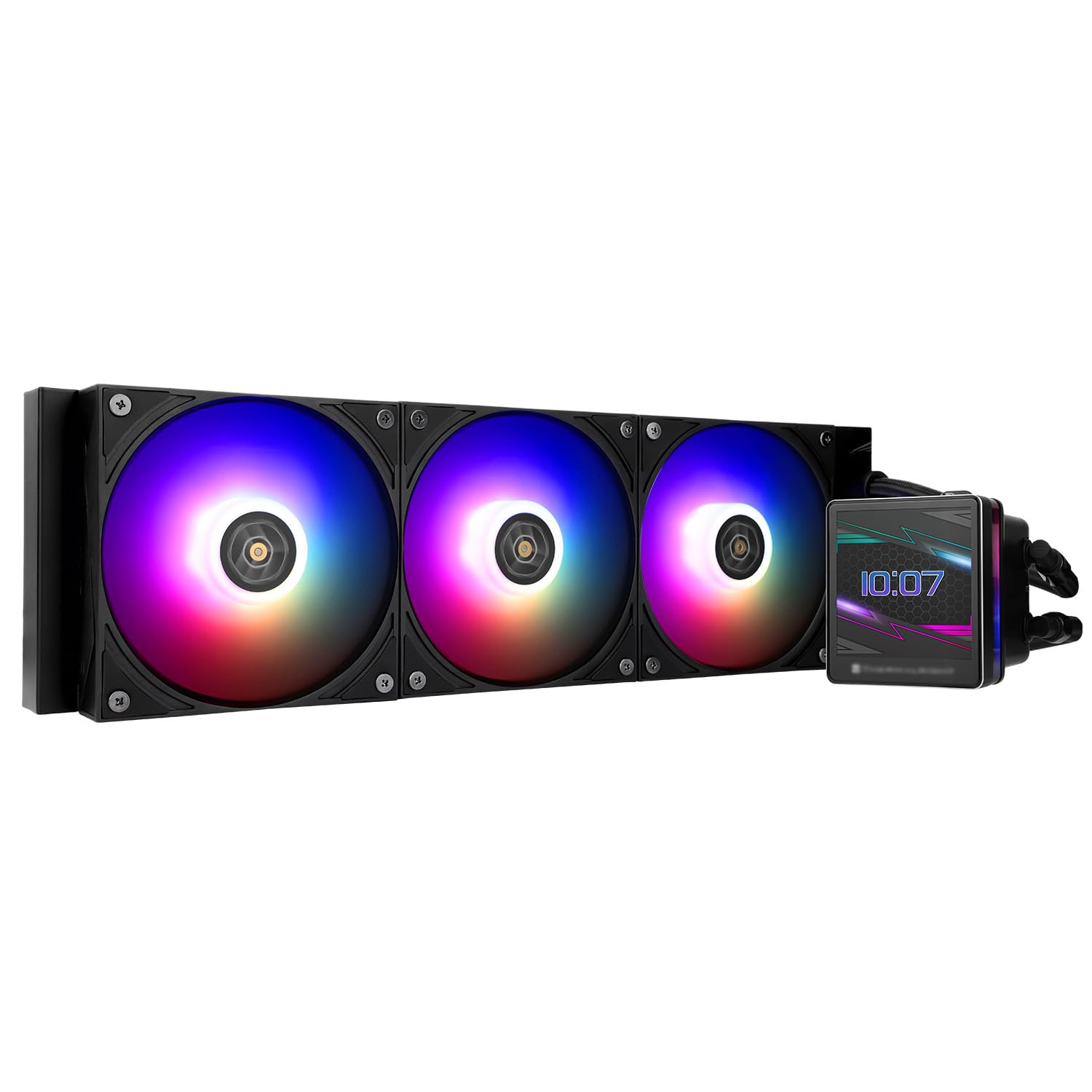 TR-Thermalright Enfriador de CPU líquido negro Grand Vision 360 ARGB, Pantalla LCD IPS de 3.4 pulgadas con resolución de 480x480, imán, tema de pantalla de bricolaje, para AM4/AM5, LGA1851/1700/115x