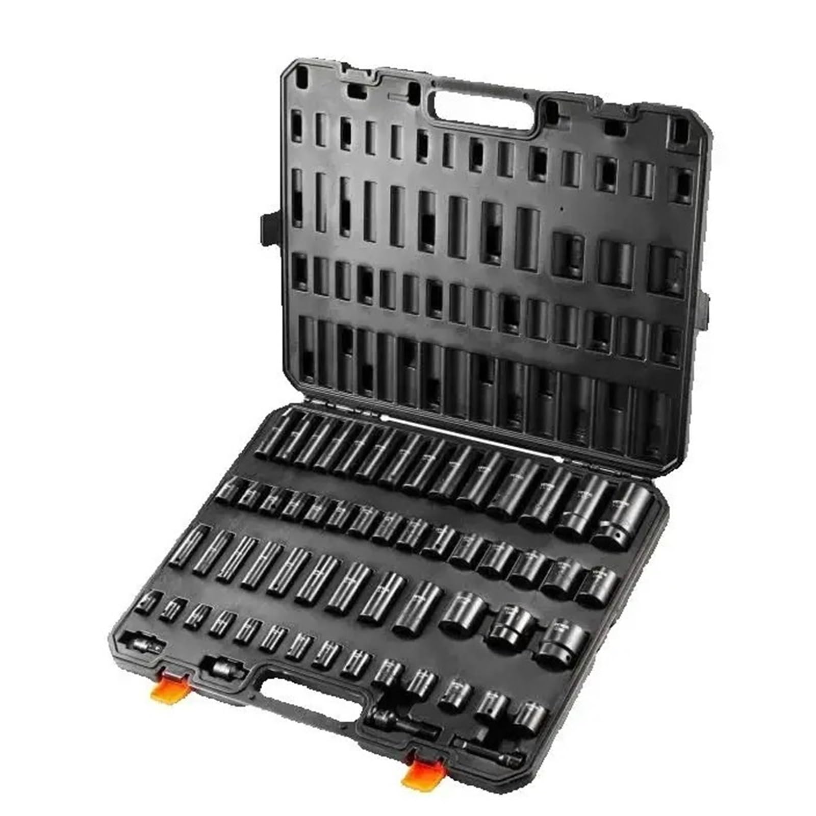 Zestaw nasadek udarowych 3/8" i 1/2" 59 szt. SAE 5/16" do 1-1/4" metryczne 6-32 mm 6-kątne Zestaw przedłużek