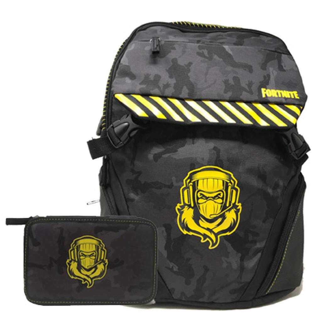 Schoolpack Raptor 2020-2021 - Mochila organizada y estuche con 3 cremalleras