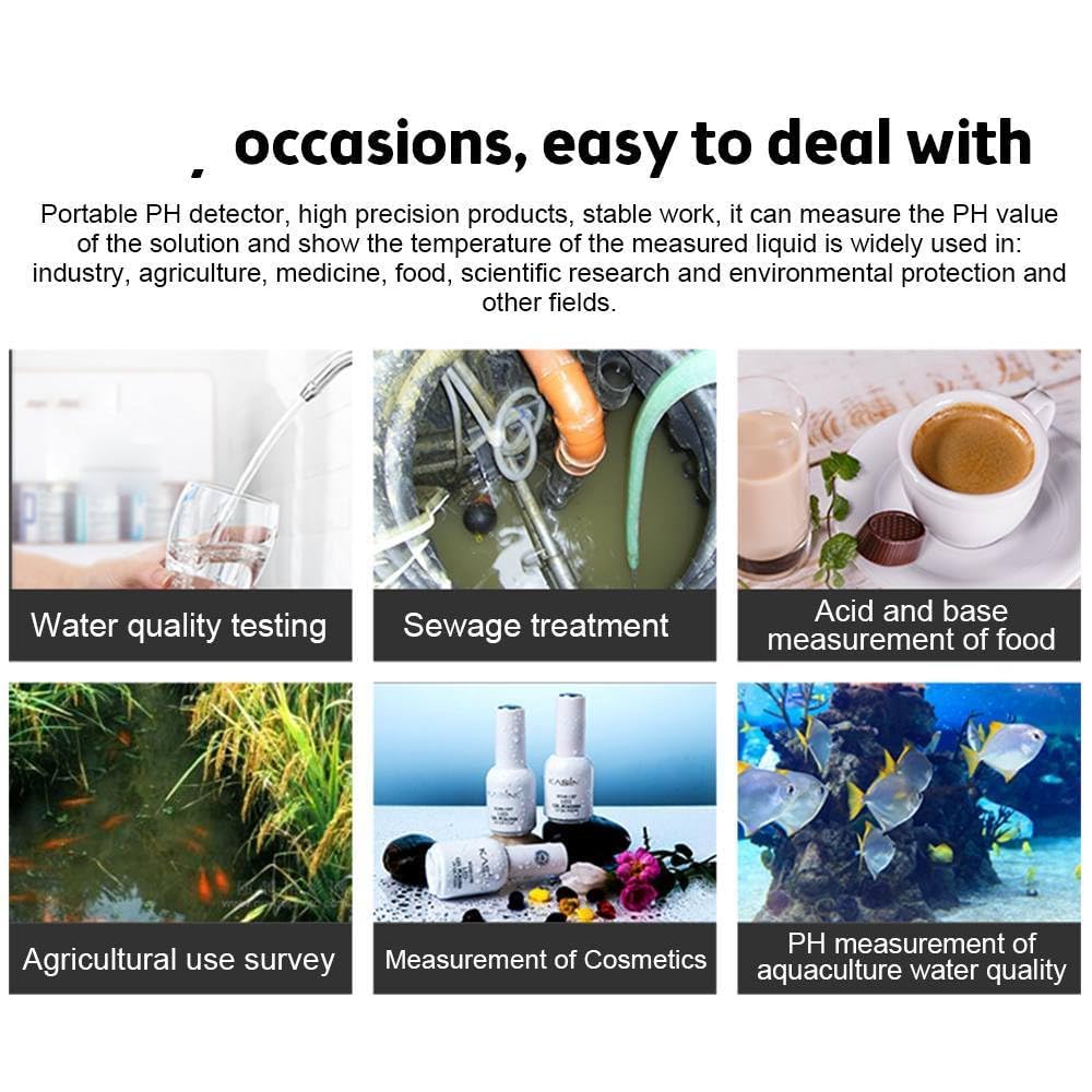 Professional PH Meter Pen Type PH Water Tester Acidometer for Aquarium Aater PH Acidity Meter Measure ATC Function PH818