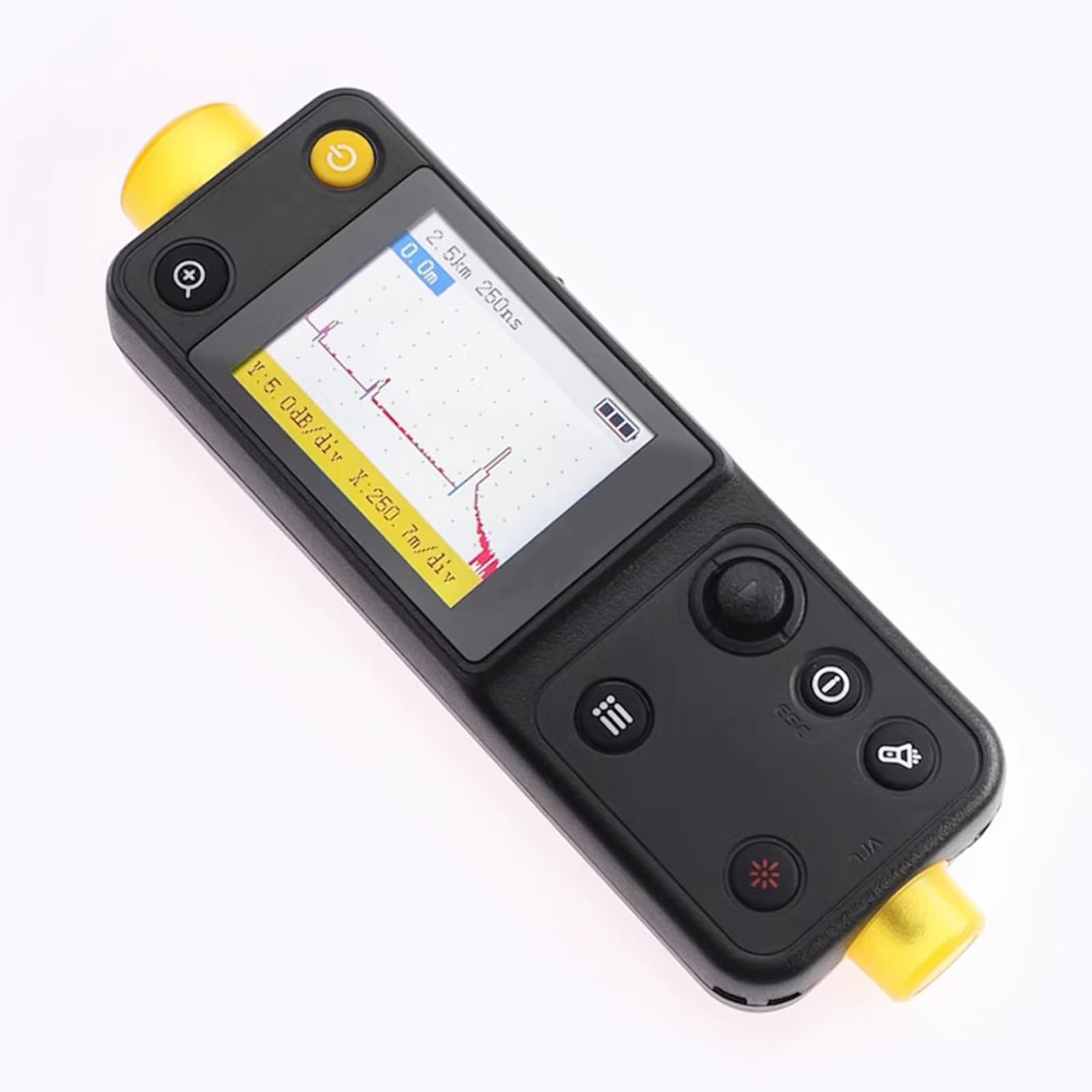 Localizador visual de fallos de fibra, detector óptico de fallos de 20 km, pantalla gráfica, puerto dual, para pruebas de red