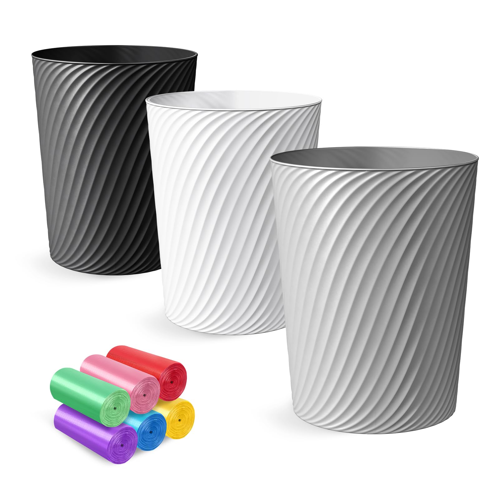 Photo 1 of LLNTOU Small Trash Can, 1.8 Gallons (3-Pack)