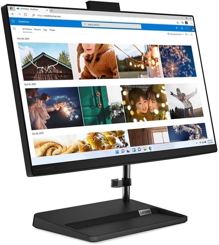 Lenovo IdeaCentre 3 21.5 22 All-in-One Desktop Computer, Intel Pentium Gold 8505 16GB DDR4 RAM 512GB SSD, Windows 11, Black, Keyboard and Mouse Included 16GB RAM | 512GB SSD image 2 of 7 B0FNRW78Z7