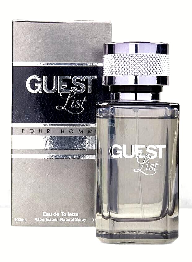 GUEST LIST Cologne for Men 3.4 Oz EDT Eau De Parfum Pour