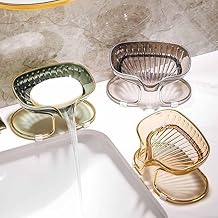 VIVENZA Elegant Soap Storage Rack – Self-Draining Soap Holder for Bathroom, Kitchen, and Shower – Versatile Soap Box for Countertops – Anti-Slip, Hygienic, Durable (Pack of 1, Random Color)