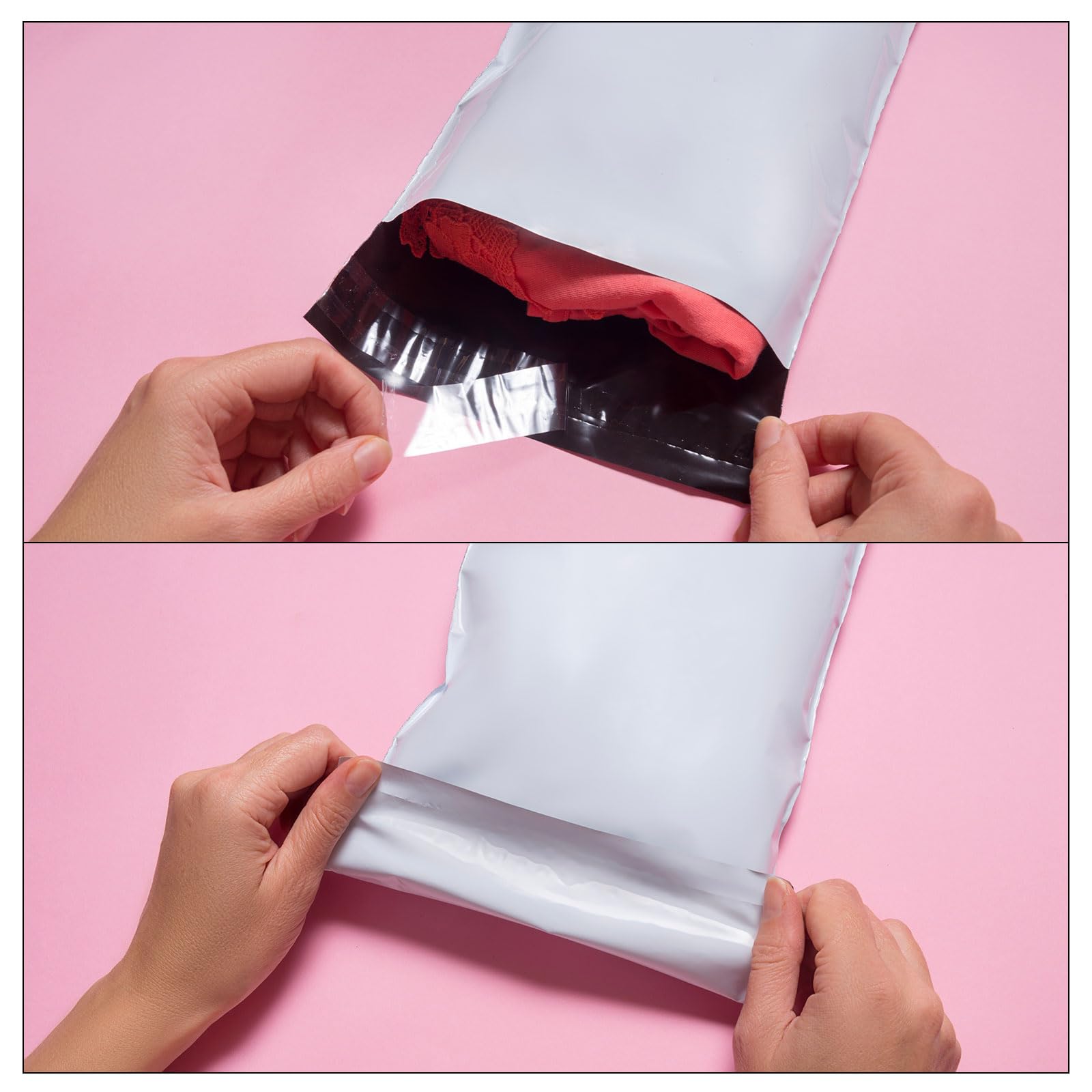 PATIKIL Polietileno Remitente Envío Bolsas 17.72x21.65 Pulgadas Auto Sello Adhesivo Impermeable Resistente Envío Sobres Bolsas para Ropa Pequeños Artículos Negro 200 Paquetes