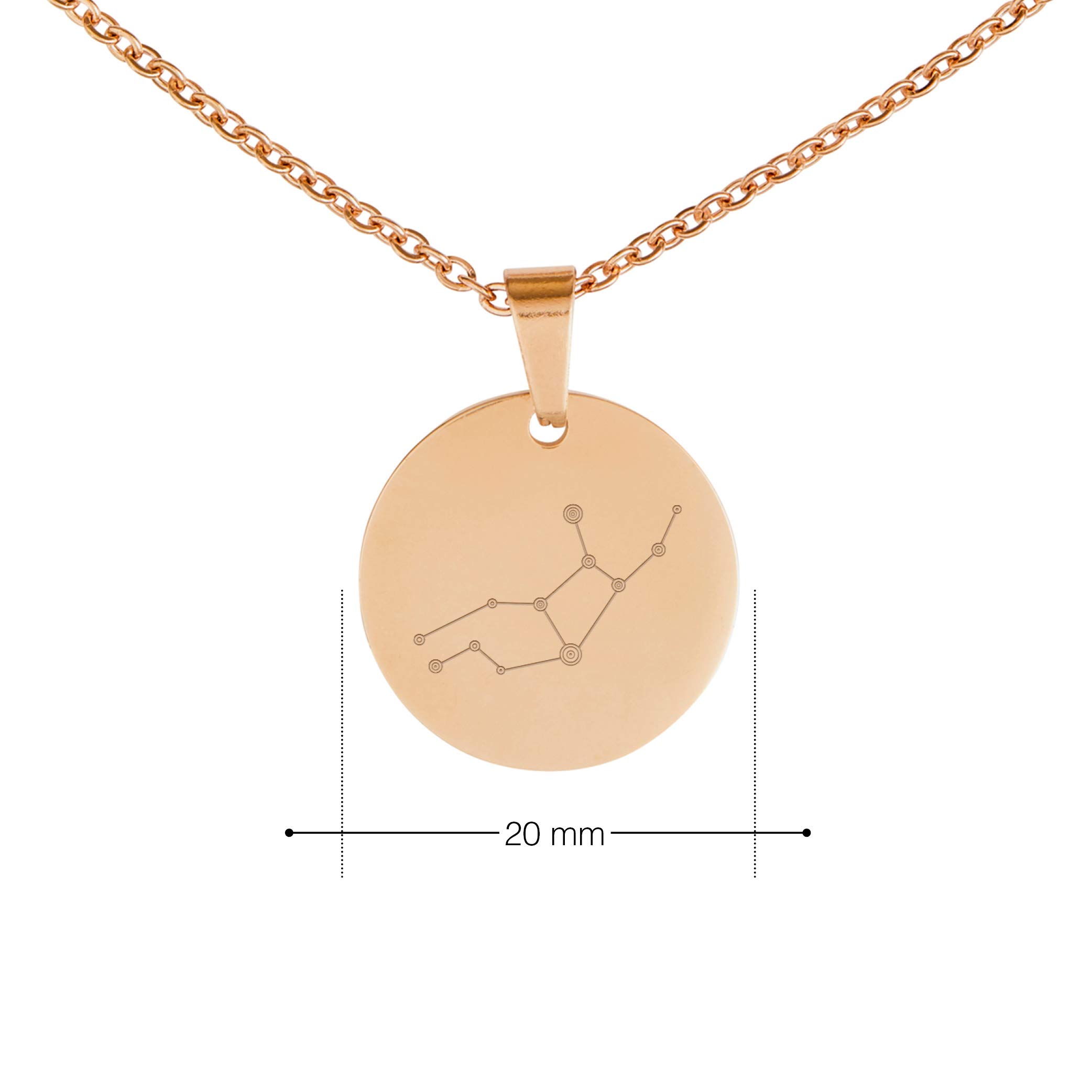 Gravado Ketten mit Coin Anhängern und Sternbild Gravur - Set Layering - Personalisiert mit Initiale