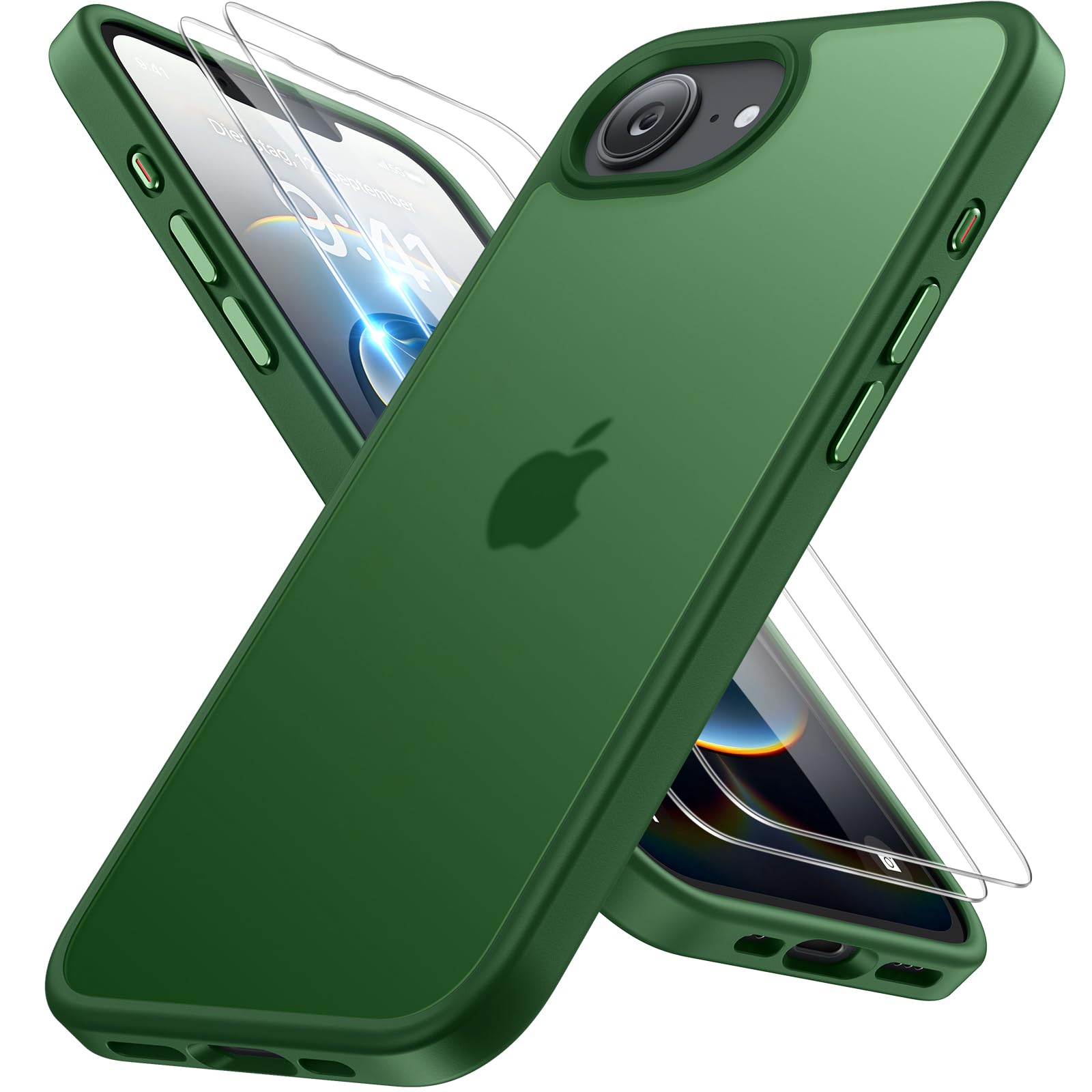 Miracase for iPhone 17 Pro Max Case with MagSafe [with 9H+Screen Protector] Military-Grade Protection Shockproof Scratch-Resistant with Velvet Touch for iPhone 17 Pro Max Cover 6.9", Matte-Deep-Blue — view 88