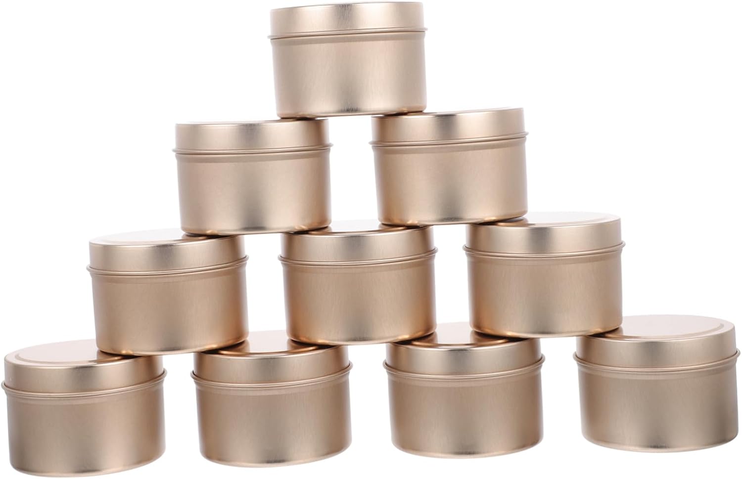 KALLORY 12pcs Empty Tins Round Tin Container for Candle Making Votive Candle Holders Box