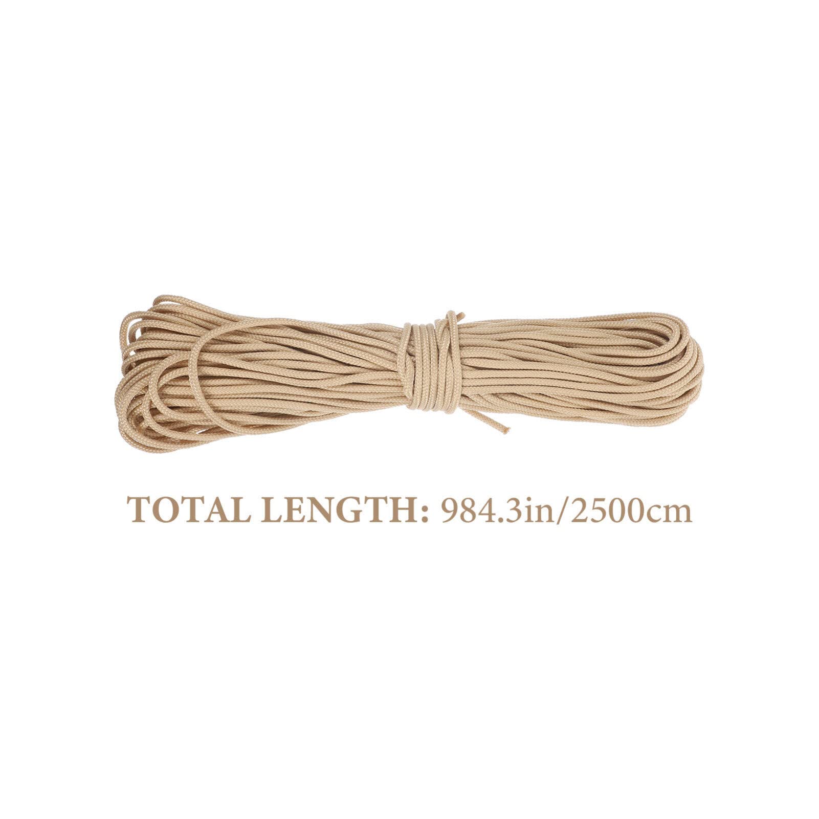 Corde Nylon 3 Mm X 25 M Couleur Kaki - Pour Suspendre Cadres Photos, Tableaux Et Décorations Murales
