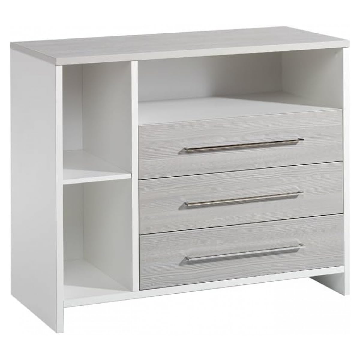 Schardt Eco Silber Wickelkommode mit Wickelaufsatz