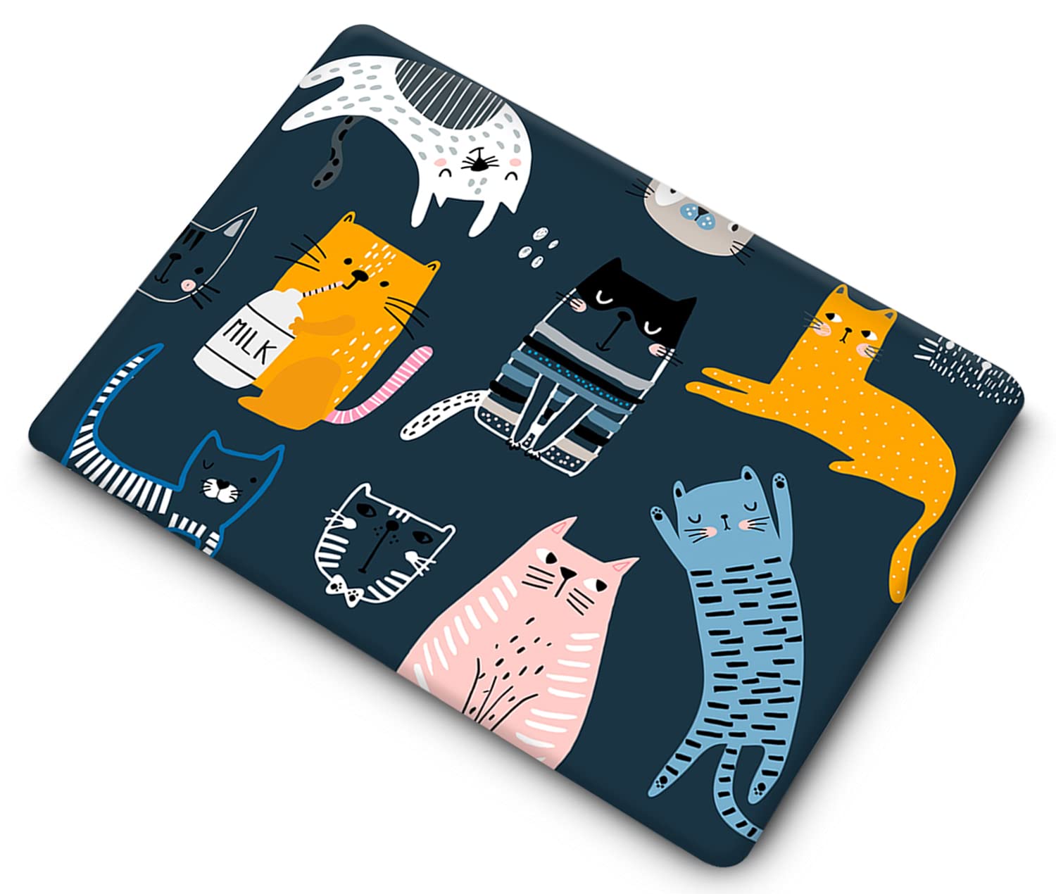 Funda Compatible con Macbook Air 13,6 Pulgadas 2022 M2 Versión Modelo A2681 con Pantalla Retina Touch ID, Carcasa Rígido de Plástico Cubierta Protectora, Gatos Monos