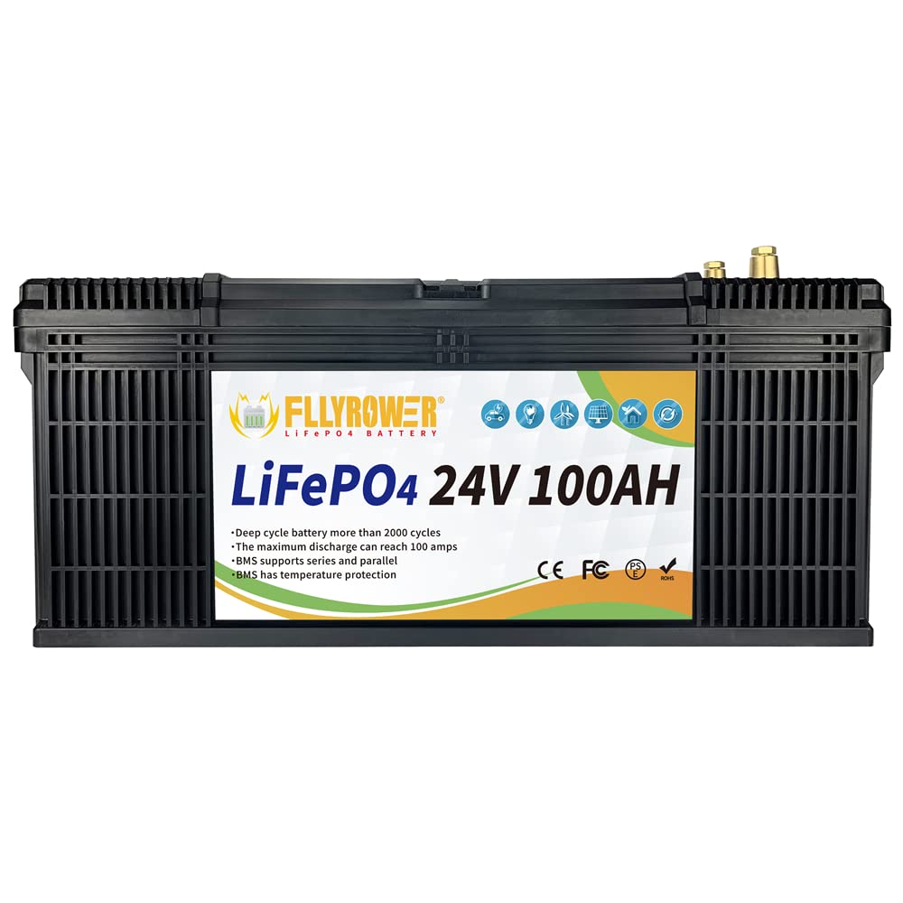 24V 100Ah LiFePO4 Batterie Mit BMS – Ideal Für Wohnmobil, Solar, Boot, Golfcart & Notstrom