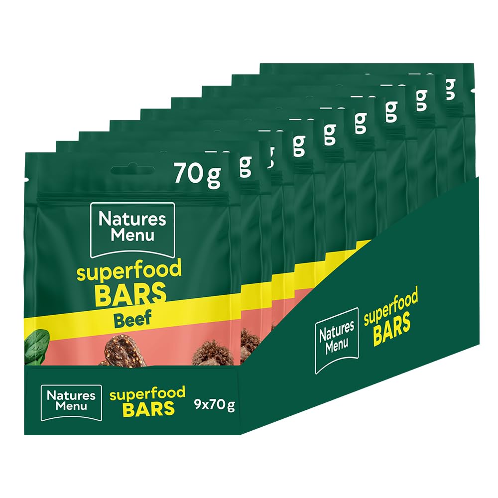 Natures Menu Superfood Snacks with Beef - 9 x 70g