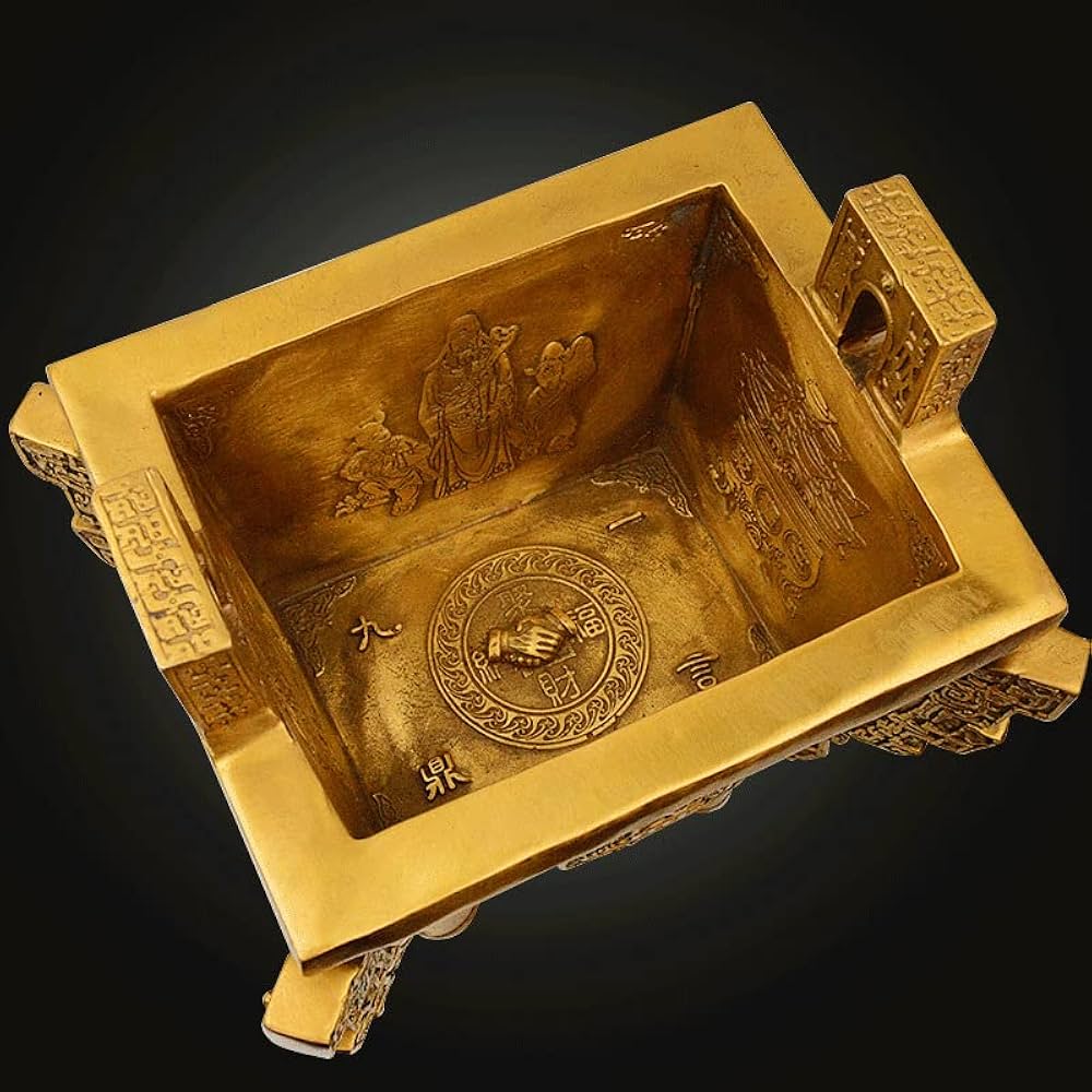 銅製 仏鼎 方鼎香炉 装飾品 工芸品 置物 銅製九龍鼎 九龍丹炉 香炉塔 装飾品 工芸品 美術品 置物 - メルカリ