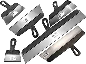 6 PCS - DRYWALL TAPING, FILLING KNIFE, KNIVES, SCRAPER, PLASTERING SPATULA, SET
