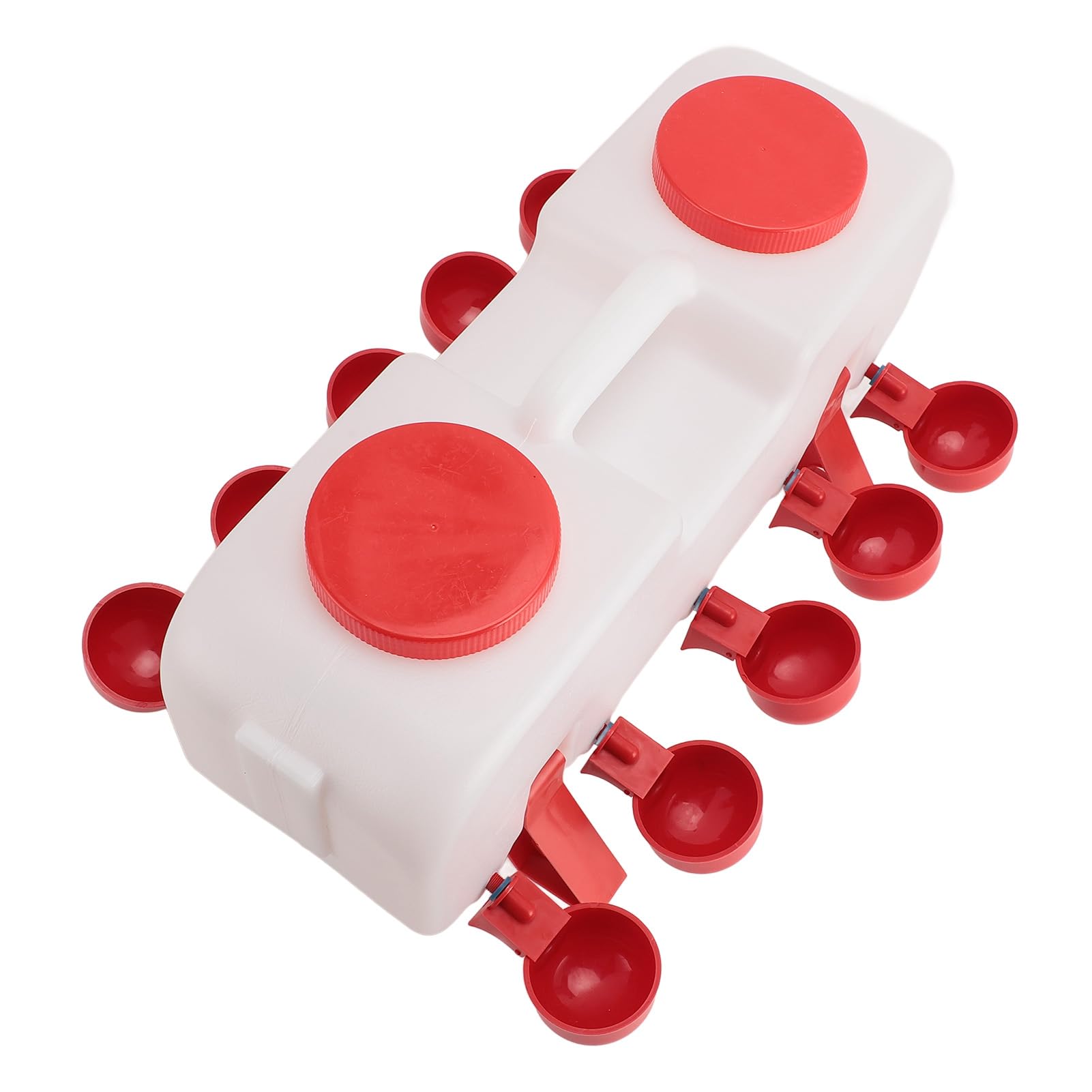 Asixxsix Abbeveratoio per Polli, Mangiatoia Semiautomatica per Pollame da 10 Litri di Grande capacità, Abbeveratoio Automatico per Polli Chiuso con 10 Tazze d'acqua per Pulcini Pappagalli Quaglie
