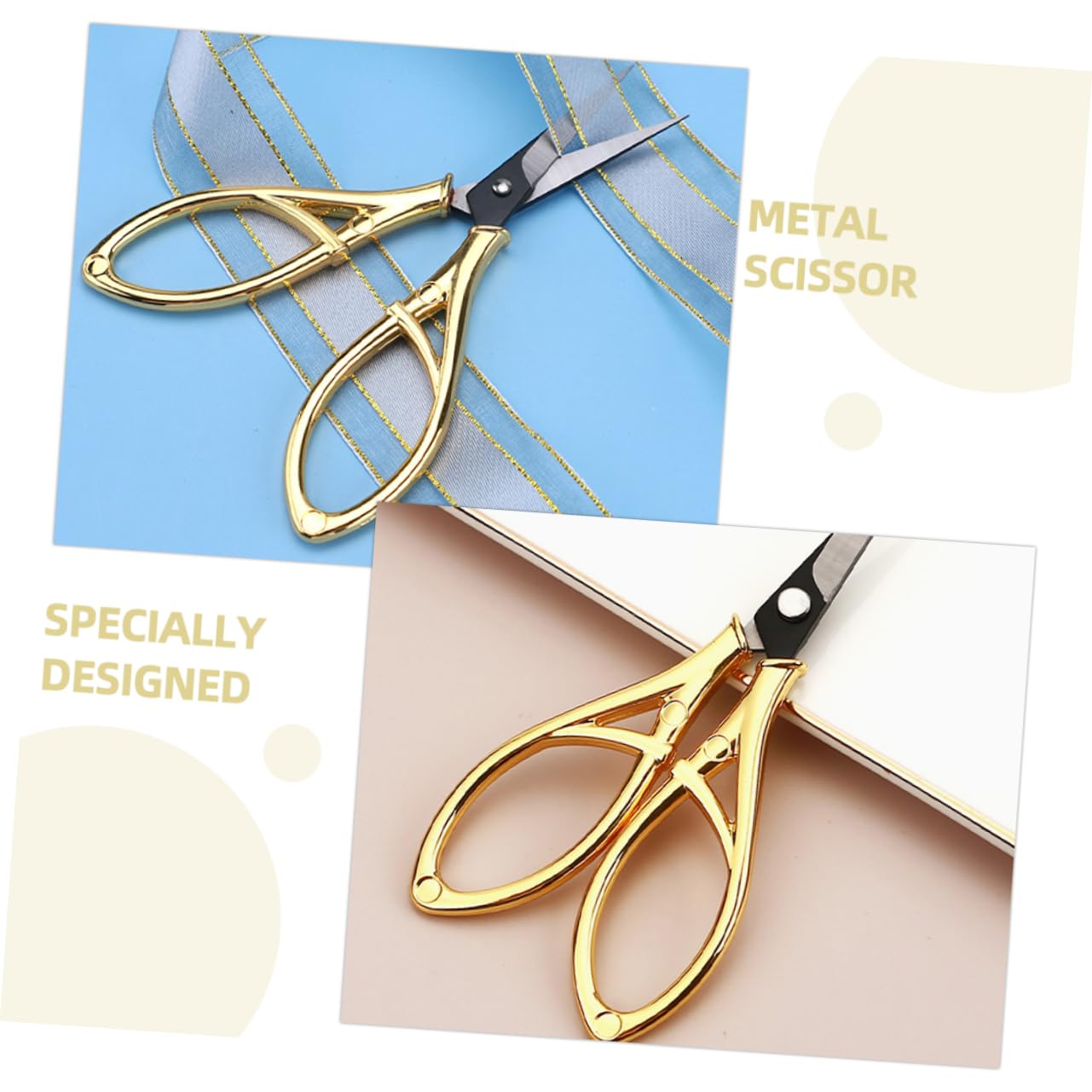NUOBESTY 5pièces Ciseaux De Vintage Ciseaux à Tissu Multifonctionnels Pour Couture Et Design Rétro Outil Pour Découpe De Fils Et