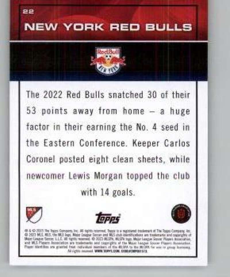 Miniatura 2 de 2023 Topps MLS Soccer Tile #22 Red Bulls Team Card Red Bulls Soccer Trading Card