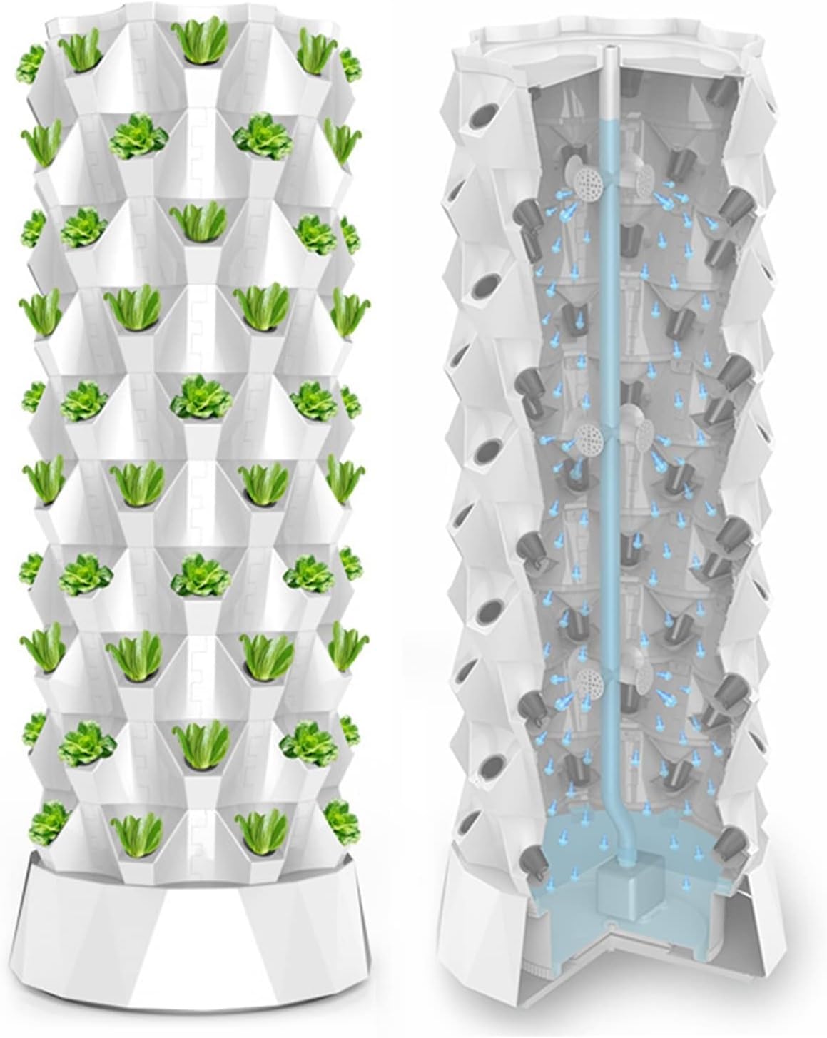 Kits de Cultivo hidropónico Sistema de Cultivo hidropónico Vertical para Interiores ｜Kit de Sistema de Cultivo hidropónico en Torre Multicapa para Cultivar Hierbas, Frutas, Verduras, Kit de