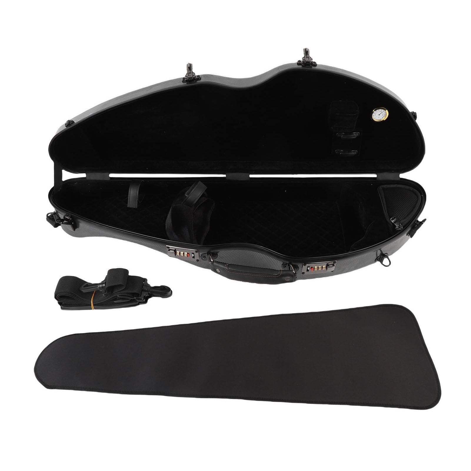Borsa per Violino a Misura Completa, Elegante Colore Nero 4/4 Violino in Fibra di Carbonio per Viaggi