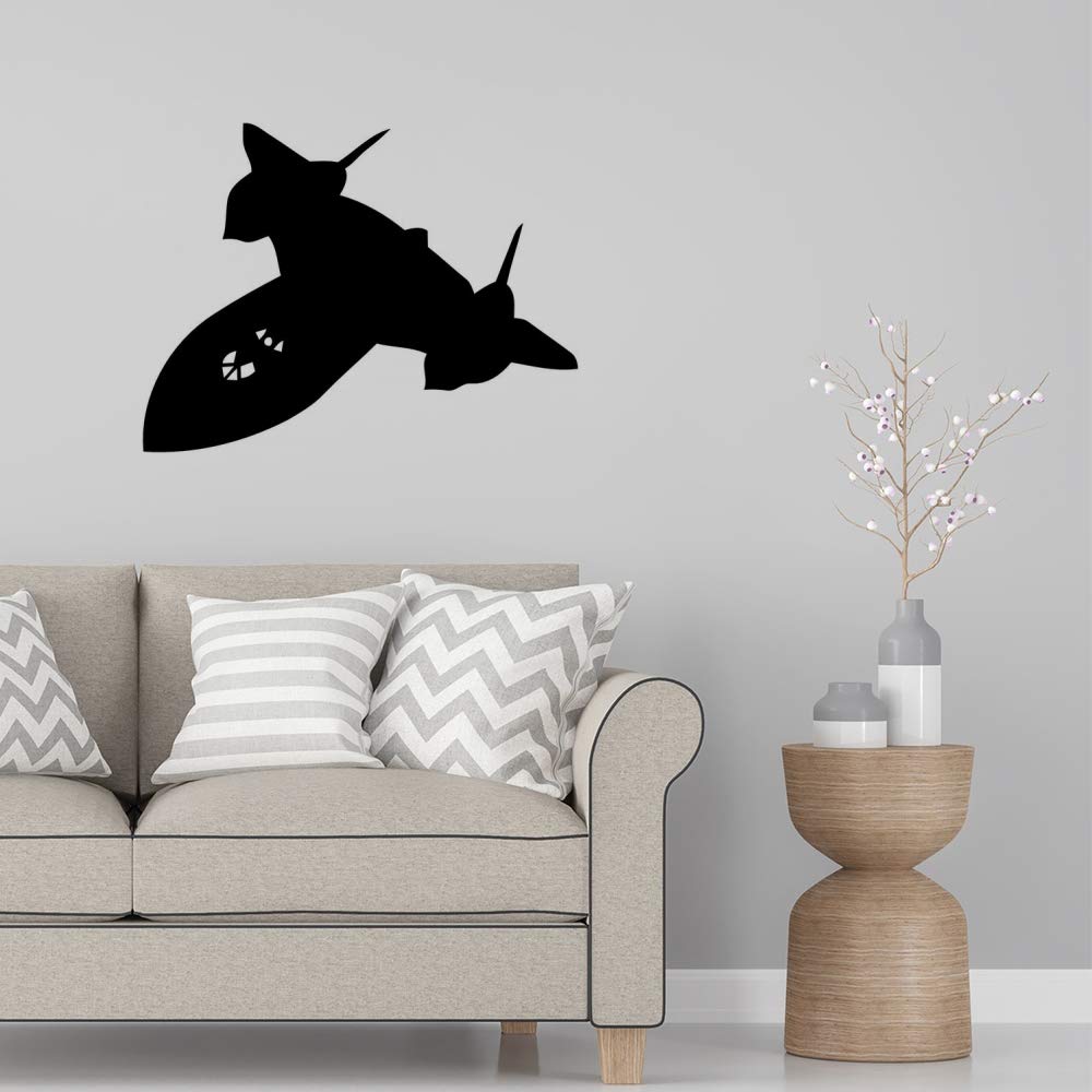 Gadgets Wrap Wall Decals 29CM Wall Stickers Black Color - (SR-71 Blackbird Skunk Works Fighter Jet2)