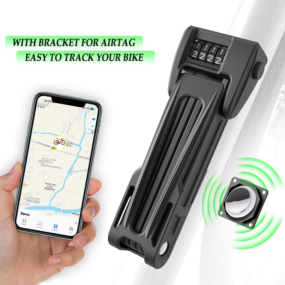 Lucchetto Pieghevole Antifurto con Combinazione, Adatto per Biciclette Elettriche e Monopattini Ad Alta Sicurezza.