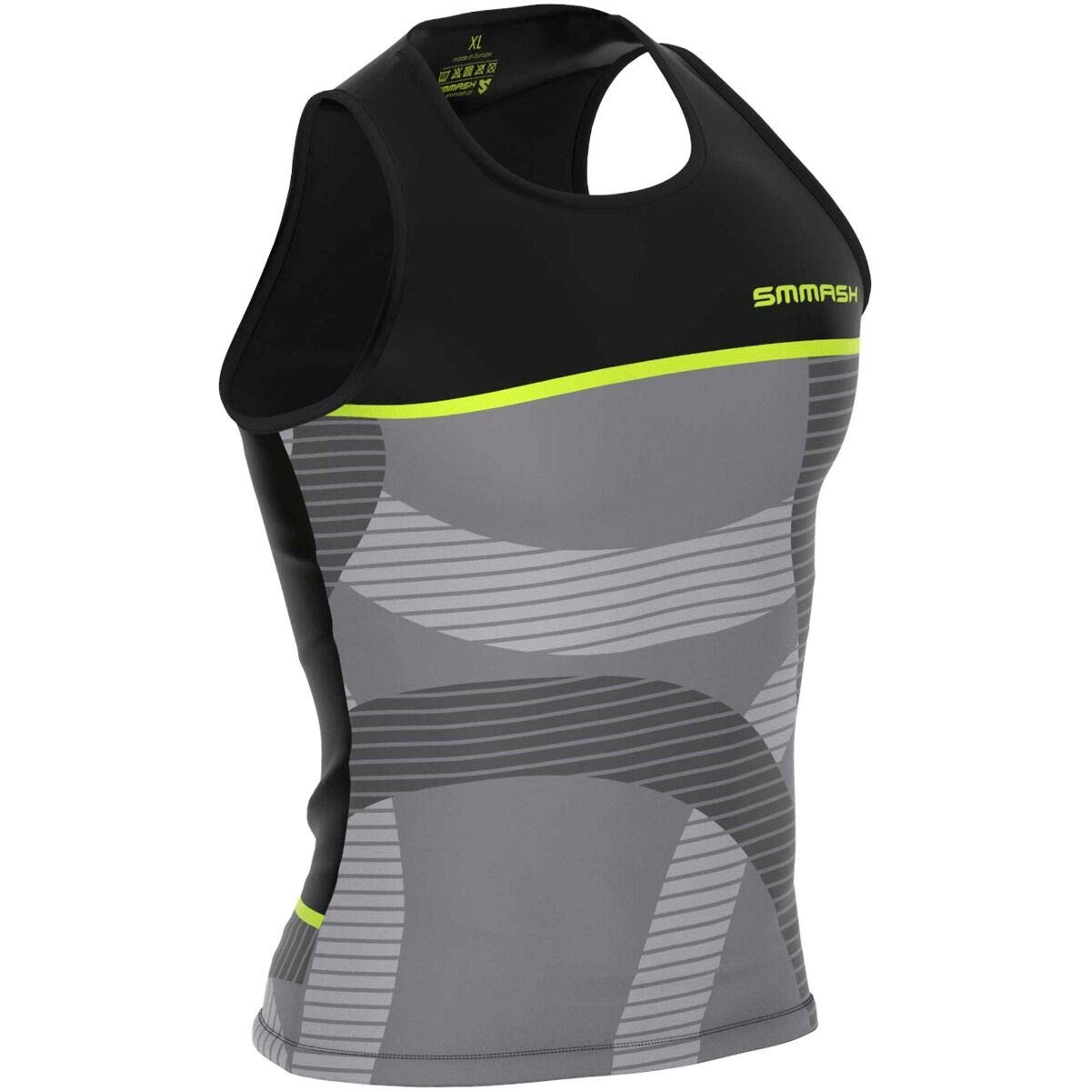 SMMASH Circles Deportiva Ultraligero Top Tank Hombre, Top de Compresión Camiseta Tirantes, Gimnasio, Formación, Crossfit, Material Antibacteriano