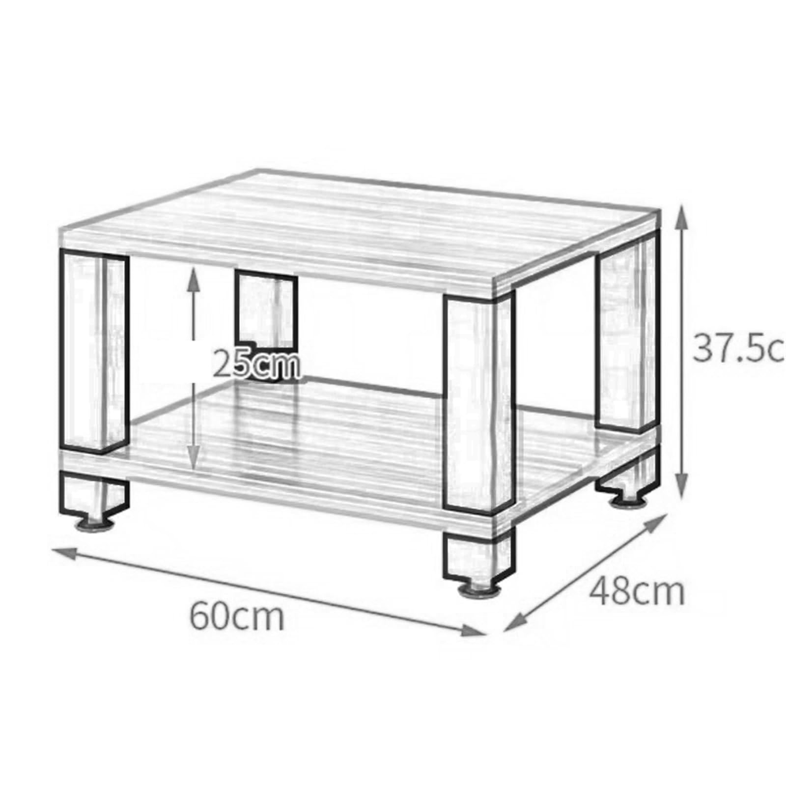 Rack Audio Da Studio Professionale A 1/2/3/4 Ripiani Supporto Per Apparecchiature Audiovisive Robusto Mobiletto Per Amplificatori, Per Ricevitori AV Hi-Fi Apparecchiature(Black,60*48*37.5cm(2Tier))