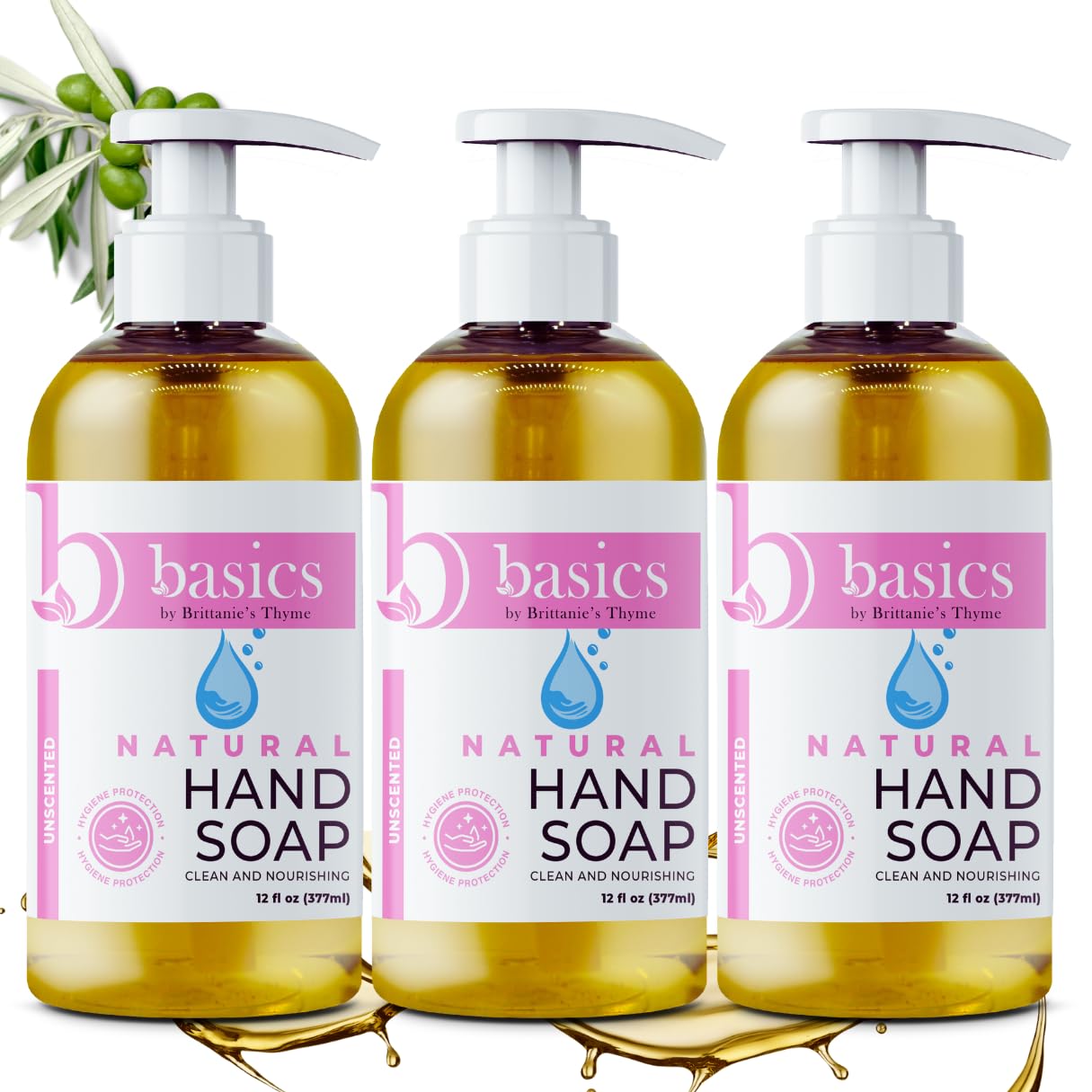 Amazon.com : Brittanie's Thyme Basics Natural Olive Oil Hand Soap