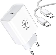 YYQ USB Type C Charger 20W with USB-C to USB-C Cable 2 Meters PD Charger Power Delivery 3.0 Quick Charge for iPad Pro 3rd/4th Gen Samsung Galaxy S21 S20 S10 Huawei P40 P20