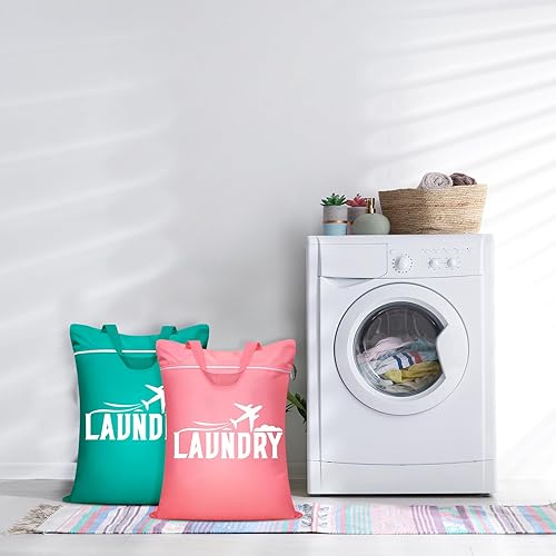 Miniatura 8 de Fiodrimy Bolsa grande de viaje para lavandería, lavable, impermeable, para ropa sucia, bolsa de entrenamiento para gimnasio, lavandería, ropa