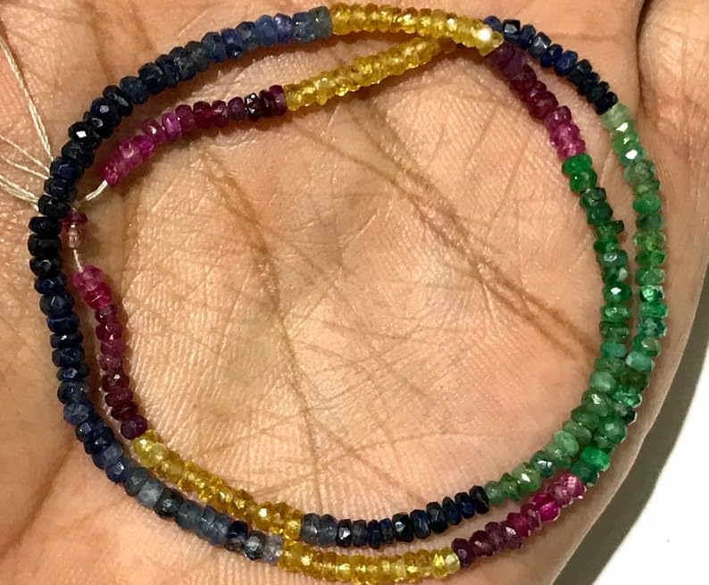 Perles saphir multicolore naturel 3mm pour éliminer les bijoux ternes