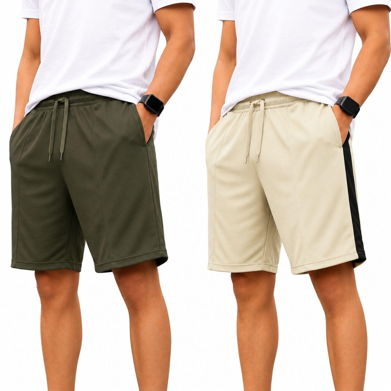 mack jonney Men’s Shorts Pack of 2 | Comfortable Casual, Sports & Lounge Shorts for Men | Regular Fit-MJ_.3-picture-41