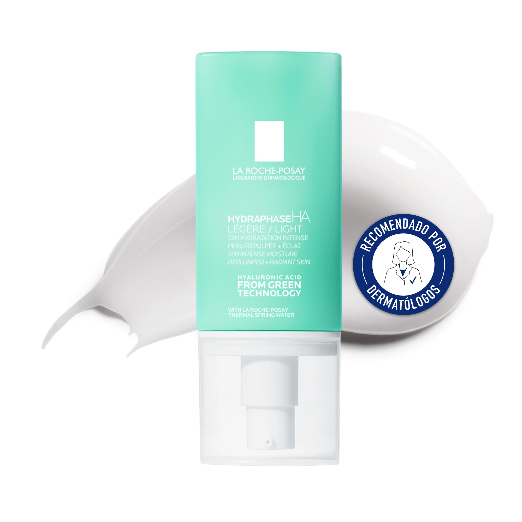 La Roche Posay Tratamiento Dermatológico Hidratante Intensivo, Piel Rehidratada y Luminosa durante 72 Horas, Fórmula con Ácido Hialurónico y Agua Termal, Hydraphase HA Ligera, 50 ml