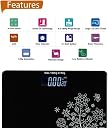 SHREE HANS CREATION Electronic Thick Tempered Glass & LCD Display, Digital Bathroom Health & Personal Care Weight Scales For Home Medical Supplies & Equipment for human body (Flower Black) / (027) gallery image