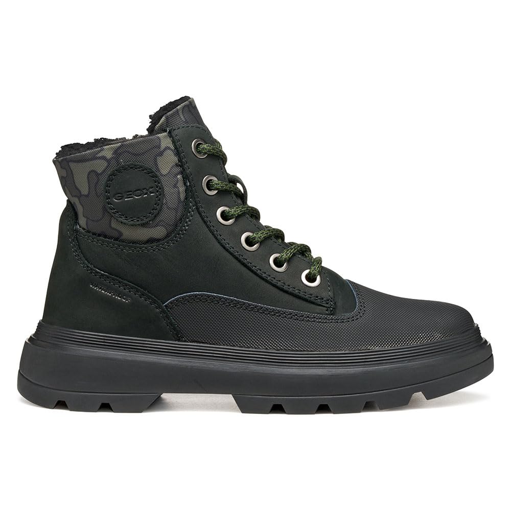 Geox Junior J Kiddartah Boy Wpf Ankle Boots Black/Military 31 EU
