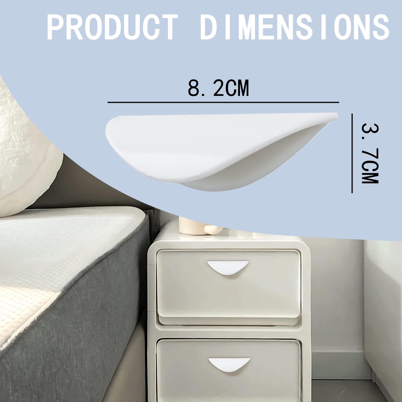 6 Maniglie Adesive Per Porte Scorrevoli - Bianco E Nero, Senza Fori, Per Mobili E Vetro - Foto 7