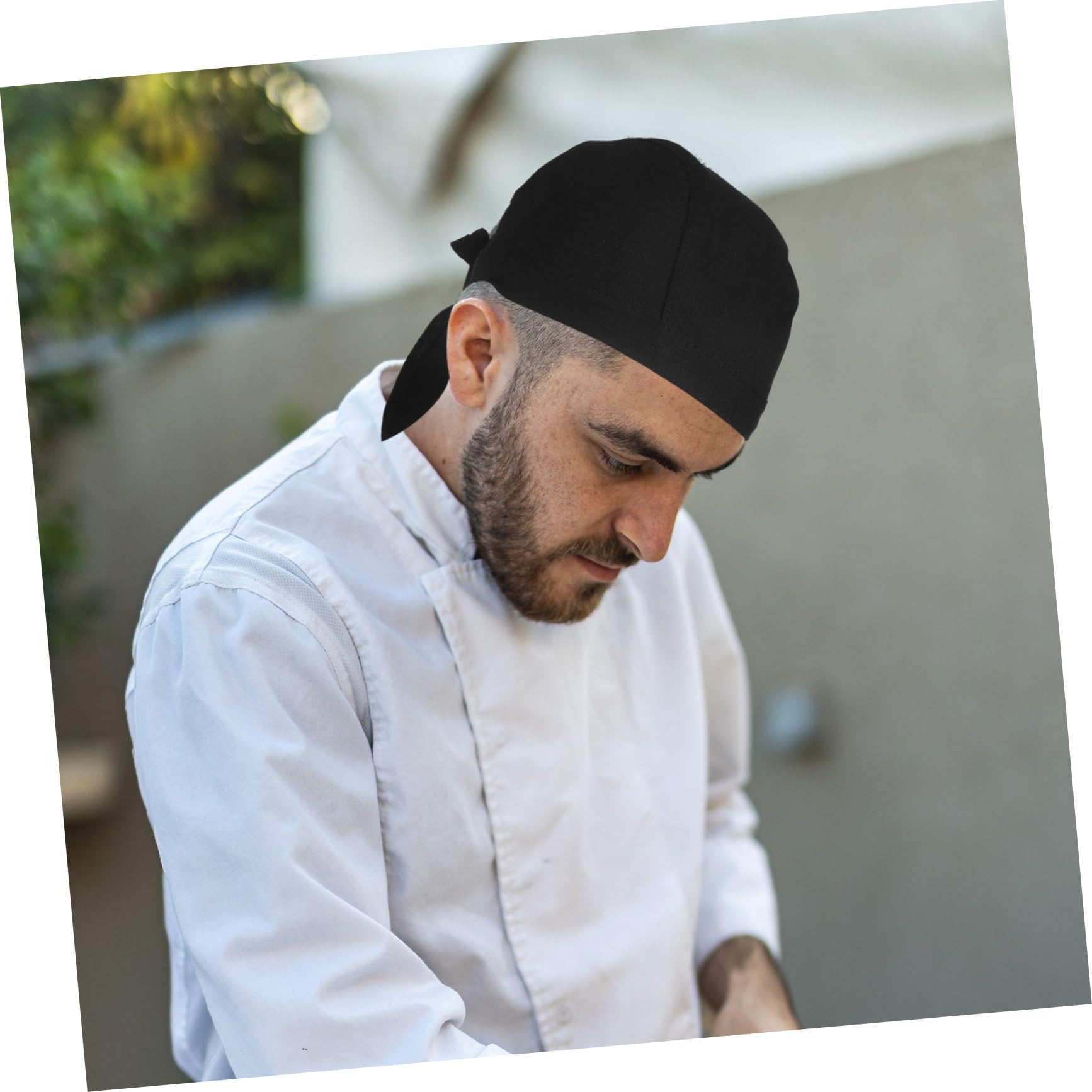 GALPADA Cappello da Chef in Cotone Nero, 6 Pezzi, per Ristorante | Sala da Pranzo e Cucina, Stile Semplice e Classico, Adatto a Chef di Ristorante