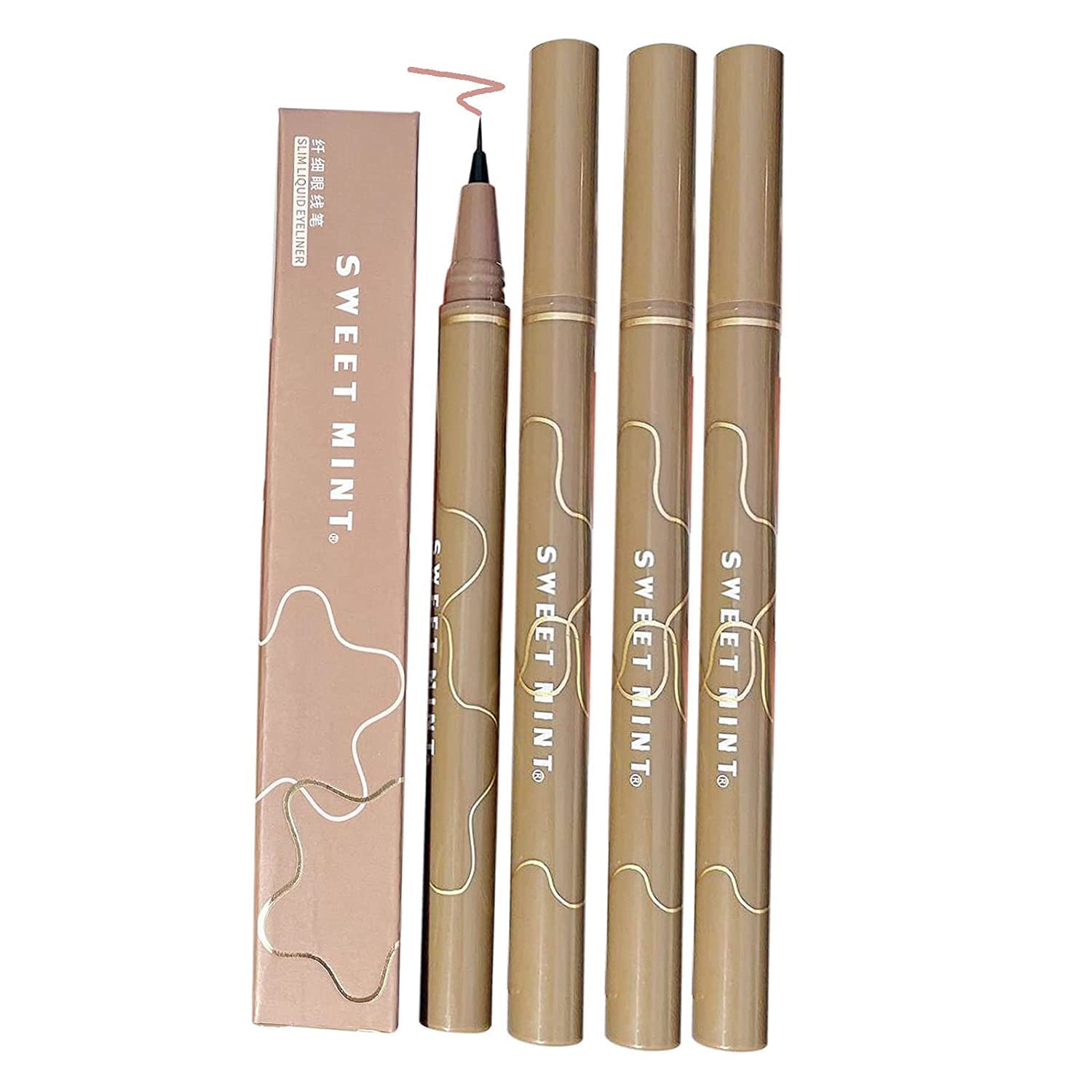 Autumege Liquid Eyeliner Pencil - Light Brown 4PCS