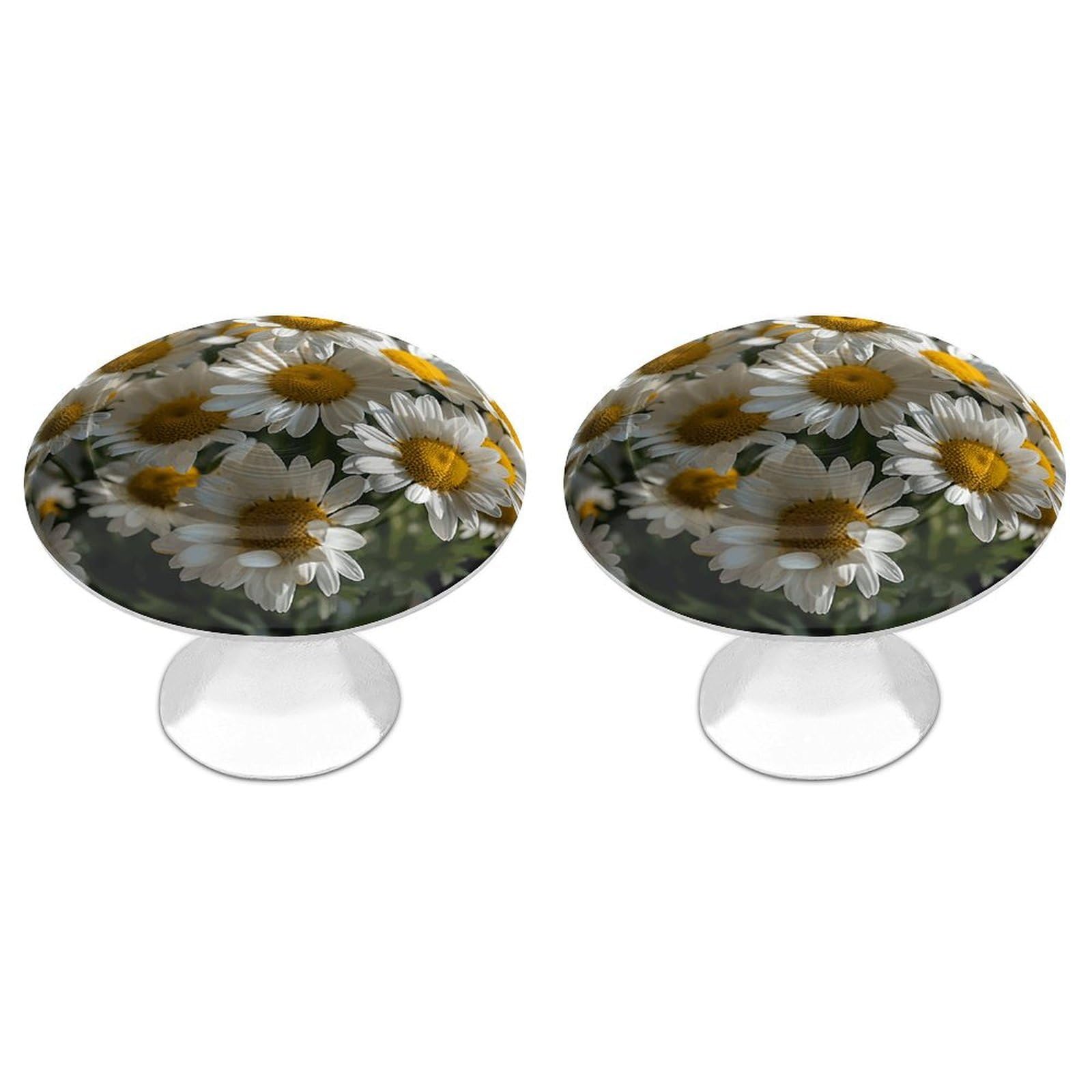 Btcowzrv Style Handful Of Daisies 2 Pack Cabinet Knobs Drawer Pulls