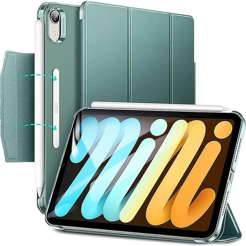Sahara - ESR Folio Case for iPad mini (A17 Pro) iPad mini (6th Generation 2021), Forest Green, (TB00042)