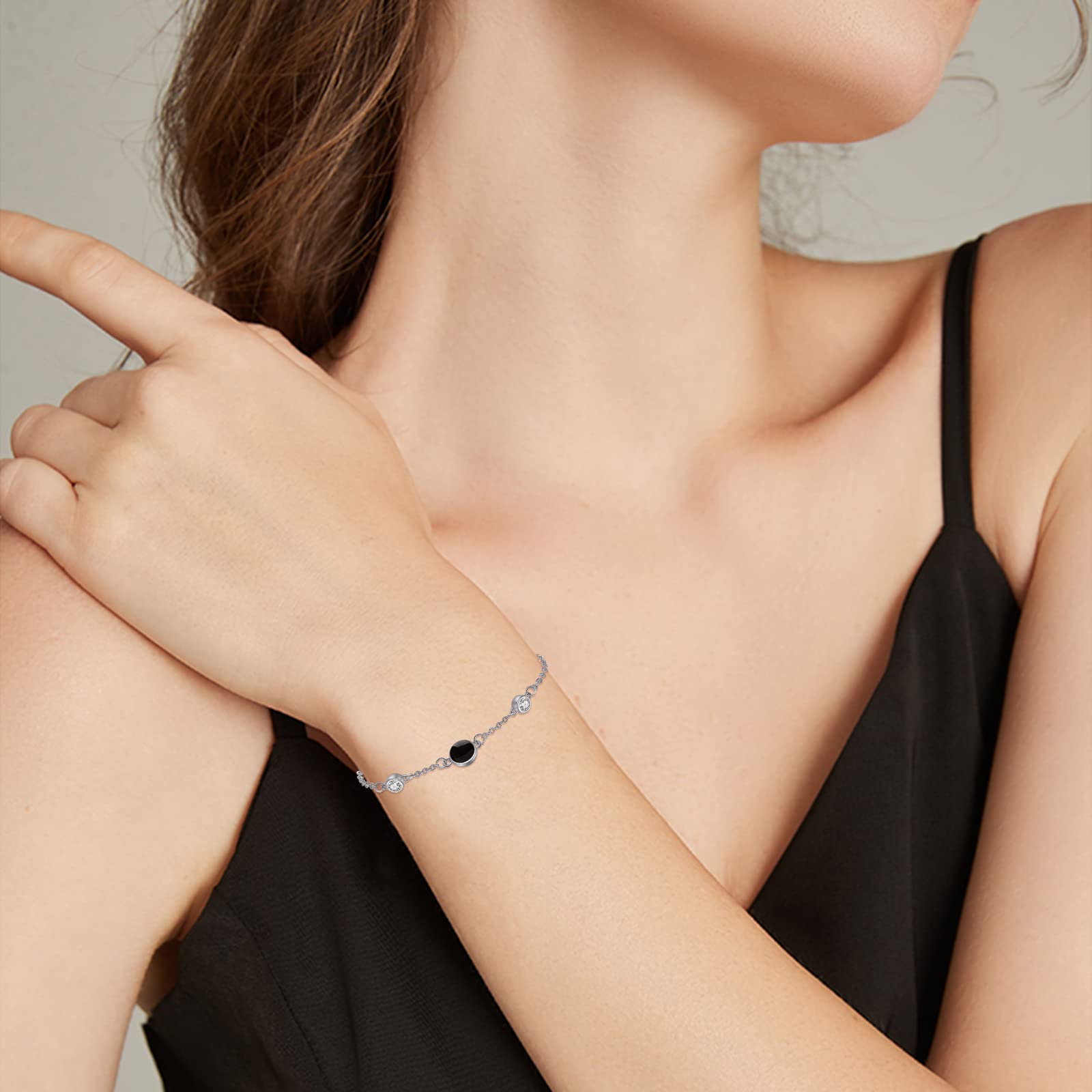 REDSUN Damen Armband 925 Sterling Silber Engelsflügel/Lebensbaum/Gänseblümchen/Delphin/Katzen/HerzSchmetterling/Keltisches Knoten Armband Verstellbar Armband 7+2 Zoll für Mädchen Freundin Ehefrau Mama