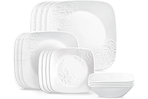 Corelle Brands 16-Piece Dinnerware Set, Service for 4, Cherish White